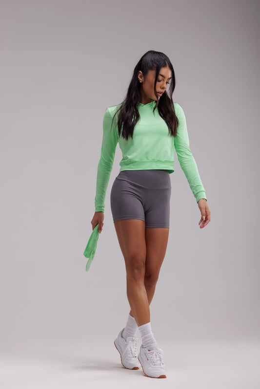 Cropped mangas largas con capucha
