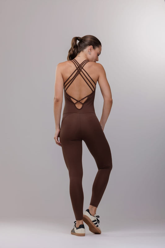 Bodysuit tiras cruzadas